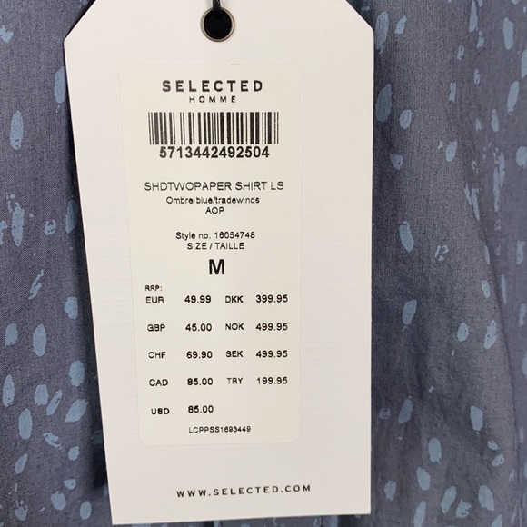 Selected Homme Tradewinds Long Sleeve Shirt Top - Picture 4 of 6